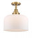 Bell - 1 Light - 12 inch - Brushed Brass - Semi-Flush Mount (3442|447-1C-BB-G71-L)