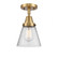 Cone - 1 Light - 6 inch - Brushed Brass - Flush Mount (3442|447-1C-BB-G64)