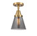 Cone - 1 Light - 6 inch - Brushed Brass - Semi-Flush Mount (3442|447-1C-BB-G63-LED)