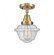 Oxford - 1 Light - 8 inch - Brushed Brass - Semi-Flush Mount (3442|447-1C-BB-G534-LED)