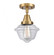 Oxford - 1 Light - 8 inch - Brushed Brass - Flush Mount (3442|447-1C-BB-G532)