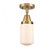 Dover - 1 Light - 5 inch - Brushed Brass - Semi-Flush Mount (3442|447-1C-BB-G311-LED)