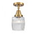 Colton - 1 Light - 6 inch - Brushed Brass - Semi-Flush Mount (3442|447-1C-BB-G302-LED)