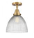 Seneca Falls - 1 Light - 10 inch - Brushed Brass - Semi-Flush Mount (3442|447-1C-BB-G222-LED)