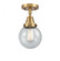 Beacon - 1 Light - 6 inch - Brushed Brass - Semi-Flush Mount (3442|447-1C-BB-G204-6-LED)