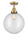 Beacon - 1 Light - 12 inch - Brushed Brass - Semi-Flush Mount (3442|447-1C-BB-G202-12-LED)