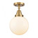 Beacon - 1 Light - 8 inch - Brushed Brass - Semi-Flush Mount (3442|447-1C-BB-G201-8)