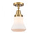 Bellmont - 1 Light - 6 inch - Brushed Brass - Semi-Flush Mount (3442|447-1C-BB-G191-LED)
