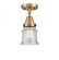 Canton - 1 Light - 6 inch - Brushed Brass - Semi-Flush Mount (3442|447-1C-BB-G184S-LED)