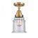 Canton - 1 Light - 6 inch - Brushed Brass - Semi-Flush Mount (3442|447-1C-BB-G184-LED)