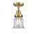 Canton - 1 Light - 6 inch - Brushed Brass - Semi-Flush Mount (3442|447-1C-BB-G182S)