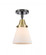 Cone - 1 Light - 6 inch - Black Antique Brass - Flush Mount (3442|447-1C-BAB-G61-LED)