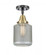Stanton - 1 Light - 6 inch - Black Antique Brass - Flush Mount (3442|447-1C-BAB-G262-LED)