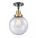 Beacon - 1 Light - 8 inch - Black Antique Brass - Semi-Flush Mount (3442|447-1C-BAB-G204-8-LED)