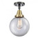 Beacon - 1 Light - 8 inch - Black Antique Brass - Semi-Flush Mount (3442|447-1C-BAB-G202-8-LED)