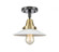 Halophane - 1 Light - 9 inch - Black Antique Brass - Semi-Flush Mount (3442|447-1C-BAB-G1-LED)