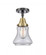 Bellmont - 1 Light - 6 inch - Black Antique Brass - Semi-Flush Mount (3442|447-1C-BAB-G194-LED)