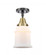 Canton - 1 Light - 6 inch - Black Antique Brass - Semi-Flush Mount (3442|447-1C-BAB-G181-LED)