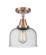 Bell - 1 Light - 8 inch - Antique Copper - Semi-Flush Mount (3442|447-1C-AC-G74-LED)