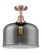 Bell - 1 Light - 12 inch - Antique Copper - Semi-Flush Mount (3442|447-1C-AC-G73-L)