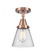 Cone - 1 Light - 6 inch - Antique Copper - Flush Mount (3442|447-1C-AC-G64-LED)