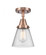 Cone - 1 Light - 6 inch - Antique Copper - Flush Mount (3442|447-1C-AC-G64)
