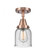 Bell - 1 Light - 5 inch - Antique Copper - Semi-Flush Mount (3442|447-1C-AC-G54-LED)