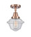Oxford - 1 Light - 8 inch - Antique Copper - Semi-Flush Mount (3442|447-1C-AC-G534-LED)