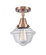 Oxford - 1 Light - 8 inch - Antique Copper - Semi-Flush Mount (3442|447-1C-AC-G532)