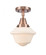 Oxford - 1 Light - 8 inch - Antique Copper - Flush Mount (3442|447-1C-AC-G531-LED)