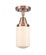 Dover - 1 Light - 5 inch - Antique Copper - Semi-Flush Mount (3442|447-1C-AC-G311-LED)