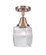 Colton - 1 Light - 6 inch - Antique Copper - Semi-Flush Mount (3442|447-1C-AC-G302-LED)