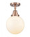 Beacon - 1 Light - 8 inch - Antique Copper - Semi-Flush Mount (3442|447-1C-AC-G201-8)