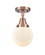 Beacon - 1 Light - 6 inch - Antique Copper - Semi-Flush Mount (3442|447-1C-AC-G201-6)
