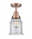 Canton - 1 Light - 6 inch - Antique Copper - Semi-Flush Mount (3442|447-1C-AC-G184-LED)