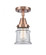 Canton - 1 Light - 6 inch - Antique Copper - Semi-Flush Mount (3442|447-1C-AC-G182S-LED)