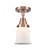 Canton - 1 Light - 6 inch - Antique Copper - Semi-Flush Mount (3442|447-1C-AC-G181S-LED)