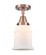 Canton - 1 Light - 6 inch - Antique Copper - Semi-Flush Mount (3442|447-1C-AC-G181-LED)