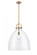 Newton Bell - 1 Light - 18 inch - Brushed Brass - Cord hung - Pendant (3442|412-1S-BB-18CL)