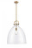 Newton Bell - 1 Light - 18 inch - Brushed Brass - Stem hung - Pendant (3442|412-1S-BB-18CL)