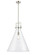 Newton Cone - 1 Light - 18 inch - Brushed Satin Nickel - Stem hung - Pendant (3442|411-1S-SN-18CL)