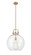 Newton Sphere - 1 Light - 16 inch - Brushed Brass - Stem hung - Pendant (3442|410-1S-BB-16CL)