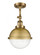 Hampden - 1 Light - 9 inch - Brushed Brass - Adjustable Semi-Flush Mount (3442|201F-BB-HFS-84-BB-LED)