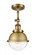 Hampden - 1 Light - 7 inch - Brushed Brass - Adjustable Semi-Flush Mount (3442|201F-BB-HFS-62-BB)