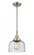 Bell - 1 Light - 8 inch - Brushed Satin Nickel - Mini Pendant (3442|447-1S-SN-G74)