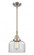 Bell - 1 Light - 8 inch - Brushed Satin Nickel - Mini Pendant (3442|447-1S-SN-G72-LED)