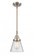 Cone - 1 Light - 6 inch - Brushed Satin Nickel - Mini Pendant (3442|447-1S-SN-G64)