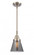 Cone - 1 Light - 6 inch - Brushed Satin Nickel - Mini Pendant (3442|447-1S-SN-G63)