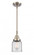 Bell - 1 Light - 5 inch - Brushed Satin Nickel - Mini Pendant (3442|447-1S-SN-G52)