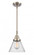 Cone - 1 Light - 8 inch - Brushed Satin Nickel - Mini Pendant (3442|447-1S-SN-G44-LED)